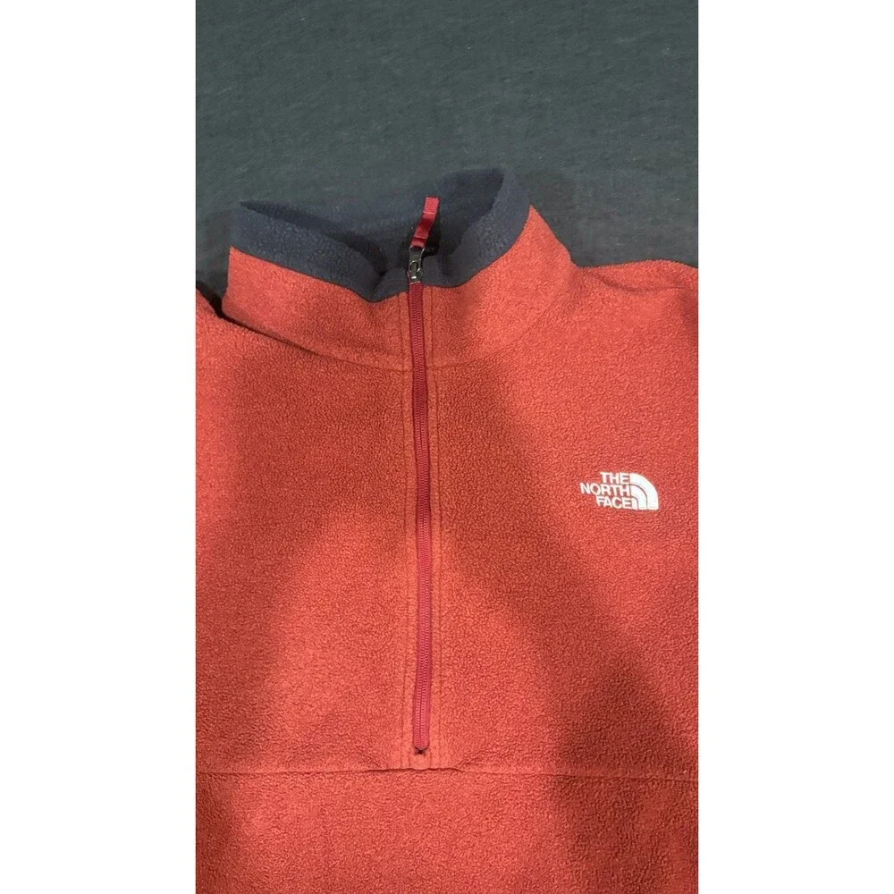 The North Face Glacier Fleece 1/2 Zip Pullover Sz XL Mens Red Brick snow golf